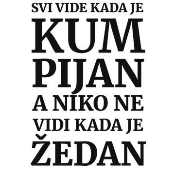 Svi vide kad je kum pijan, a niko ne vidi kada je žedan na proizvodu