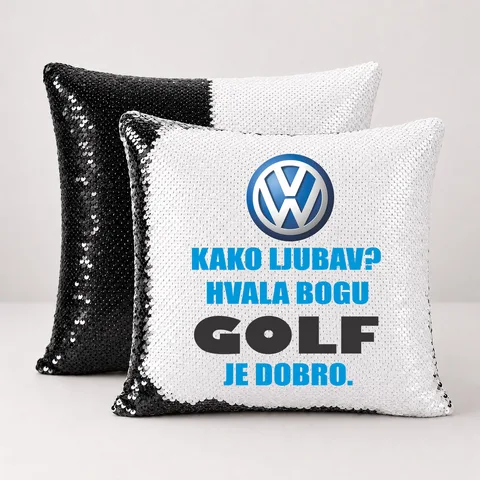 Kako ljubav? Hvala bogu GOLF je dobro - Jastuk magični – proizvod sa printom