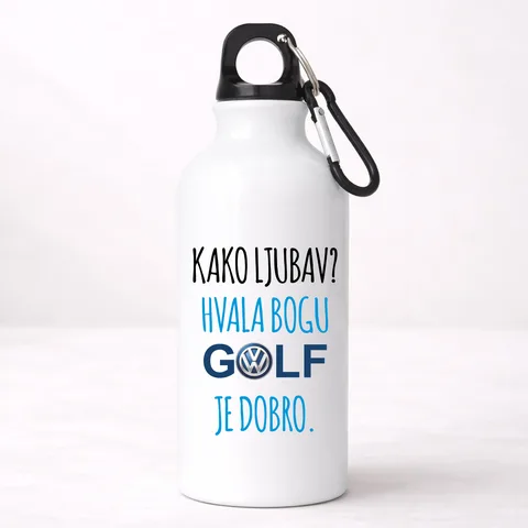 Kako ljubav? Hvala bogu GOLF je dobro #2 - Aluminijumska boca – proizvod sa printom