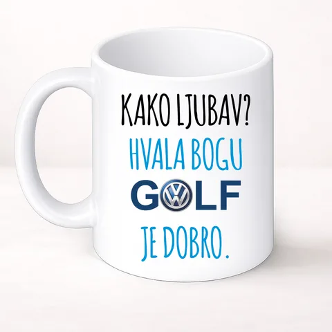 Kako ljubav? Hvala bogu GOLF je dobro #2 - Šolja Classic – proizvod sa printom