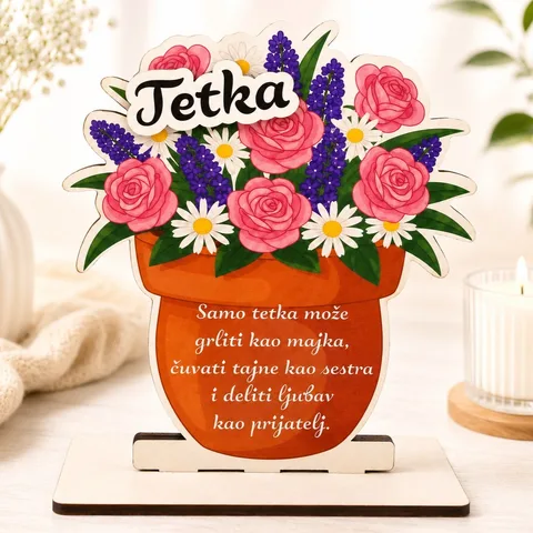 Дрвени украсни сталак – Тетка