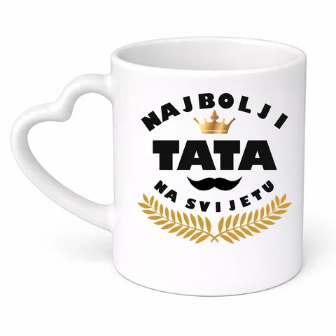 Najbolji tata na svijetu - Šolja srce – proizvod sa printom