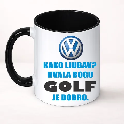 Kako ljubav? Hvala bogu GOLF je dobro - Šolja Classic – proizvod sa printom