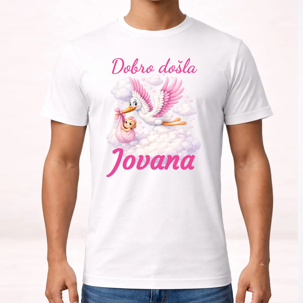 Dobro došla - djevojčica na proizvodu