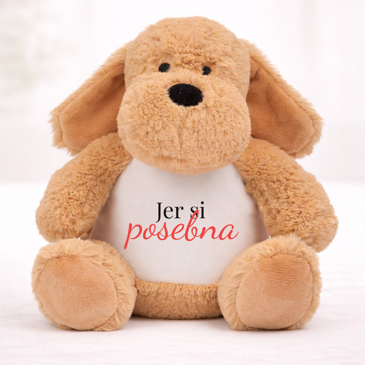 Jer si posebna - Plišana igračka - Pas – prikaz proizvoda sa printom