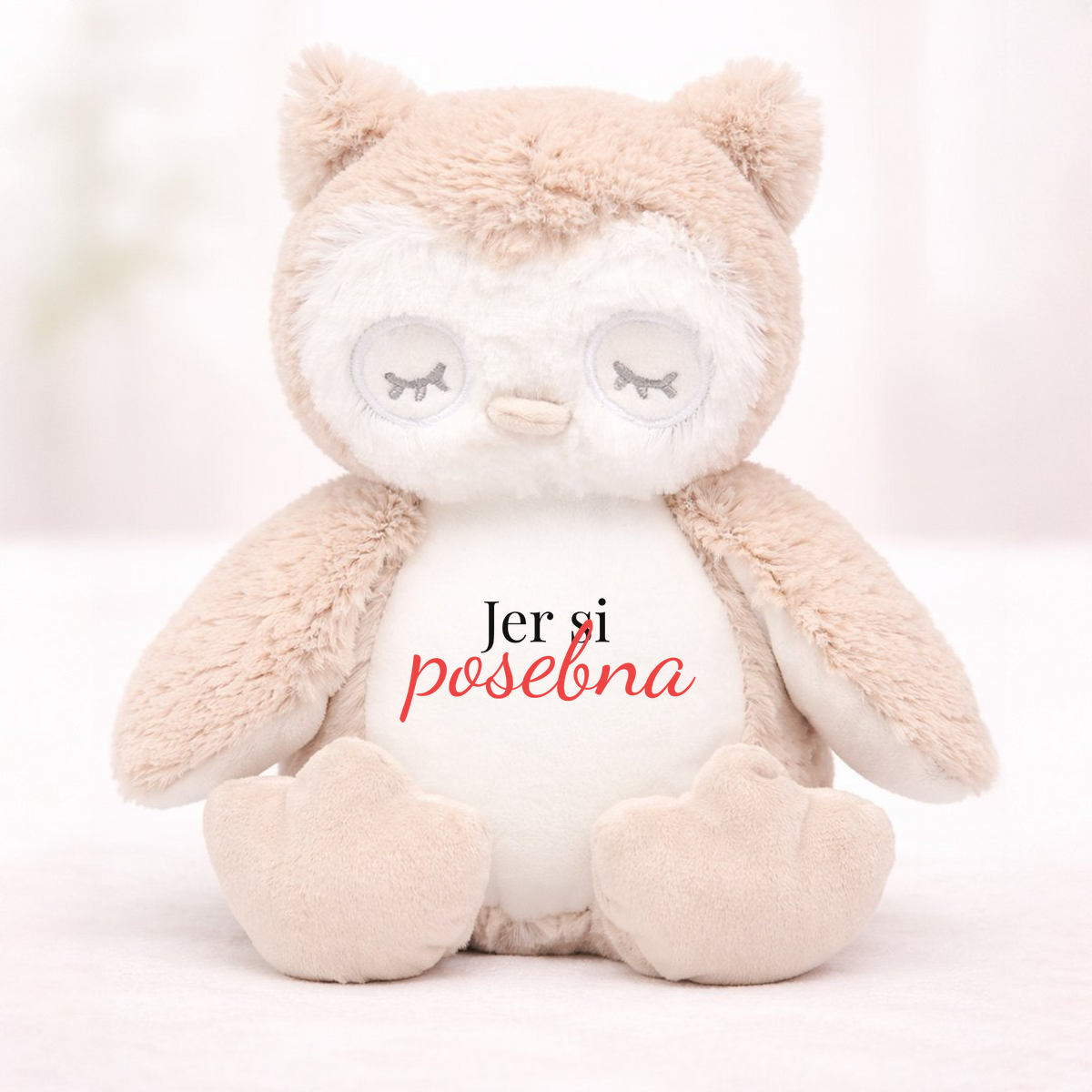 Jer si posebna - Plišana igračka - Sova – prikaz proizvoda sa printom