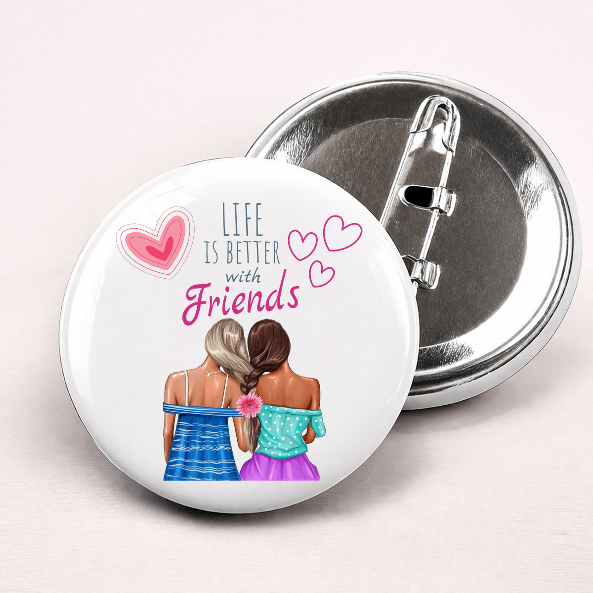Life is better with Friends - Bedževi – prikaz proizvoda sa printom