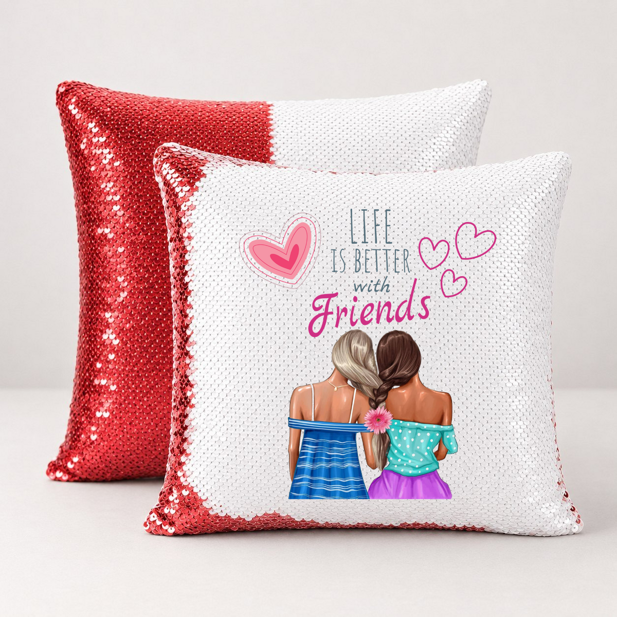 Life is better with Friends - Jastuk magični – prikaz proizvoda sa printom
