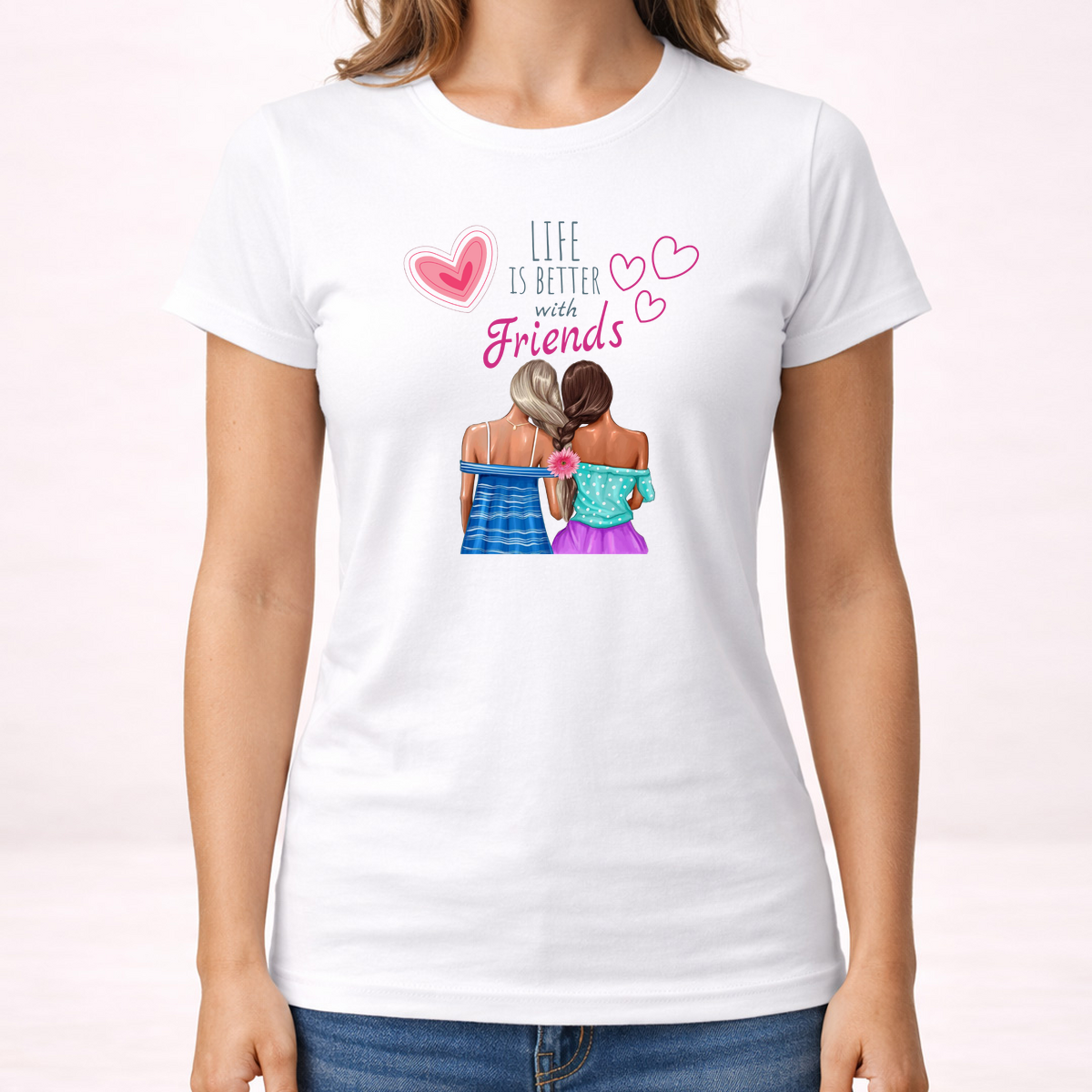 Life is better with Friends - Majica - Ženska – prikaz proizvoda sa printom