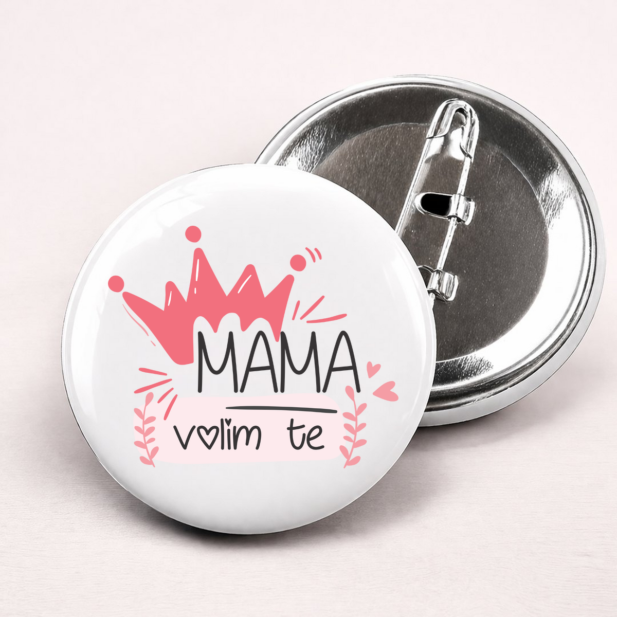 Mama volim te - Bedževi – prikaz proizvoda sa printom