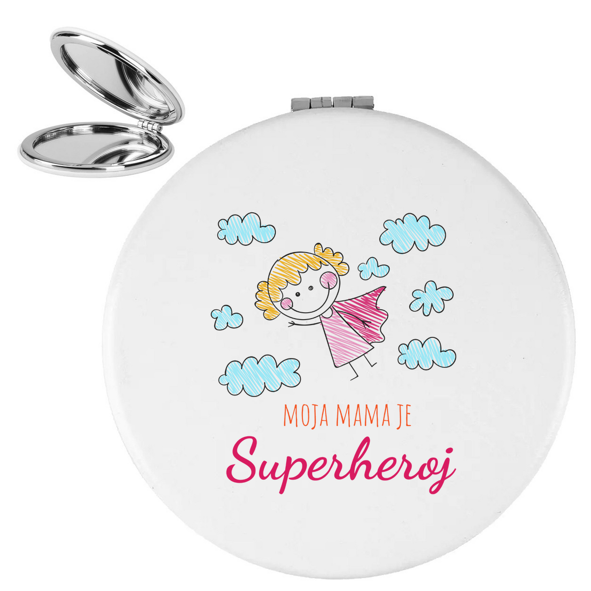 Moja mama je superheroj - Ogledalce – prikaz proizvoda sa printom