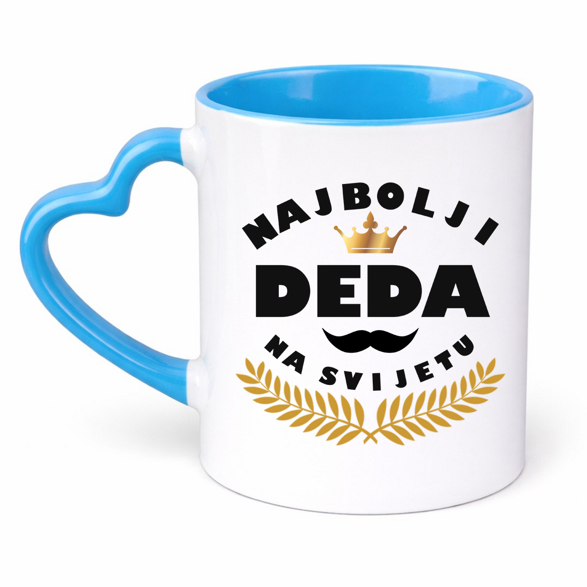 Najbolji deda na svijetu - Šolja Srce – prikaz proizvoda sa printom