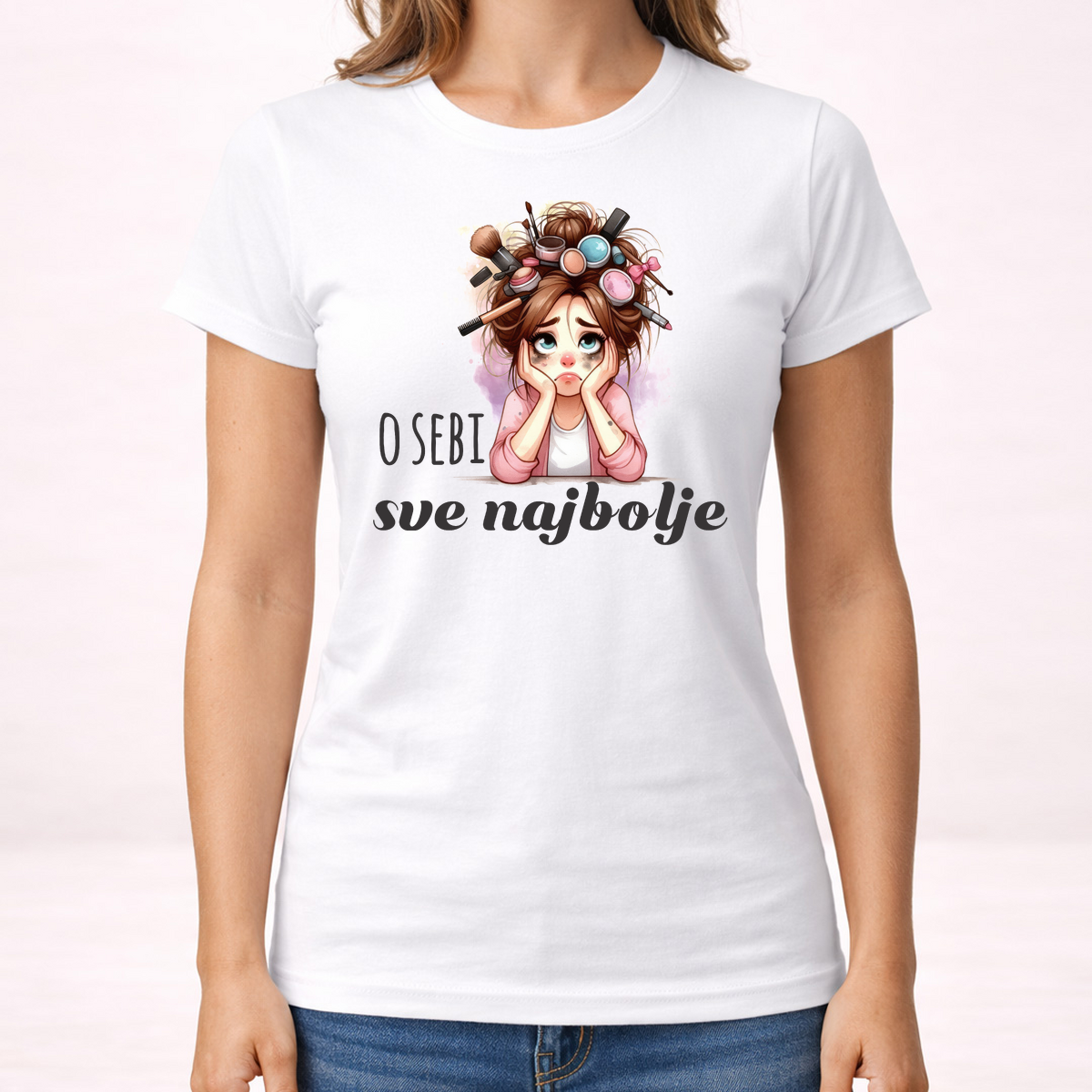 O sebi sve najbolje - Majica - Ženska – prikaz proizvoda sa printom