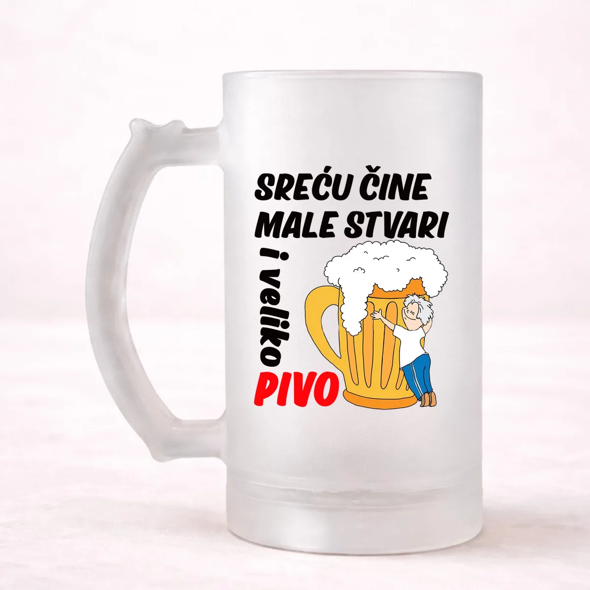 Srecu cine male stvari i veliko pivo na proizvodu