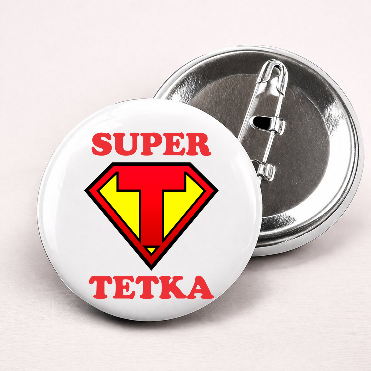 Super tetka #2 - Bedževi – prikaz proizvoda sa printom