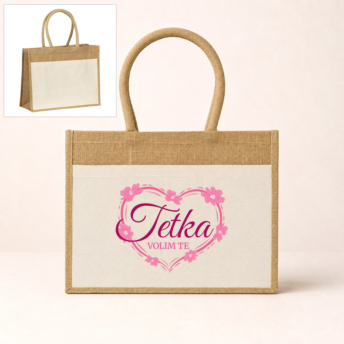 Tetka volim te! - Torba Caramel – prikaz proizvoda sa printom