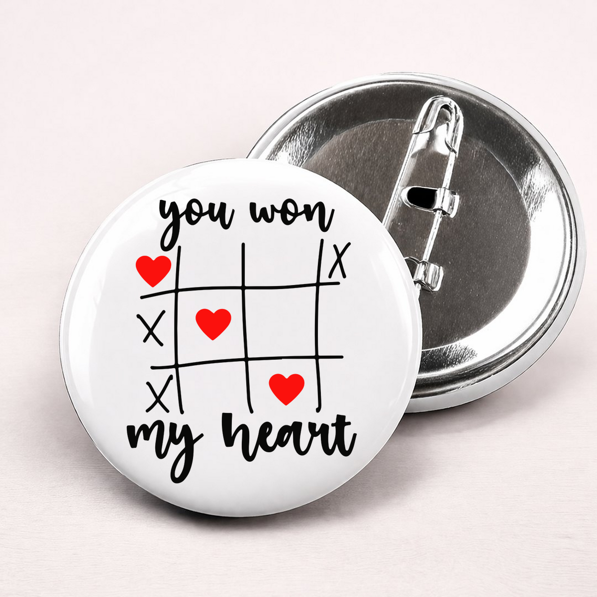 You won my heart - Bedževi – prikaz proizvoda sa printom