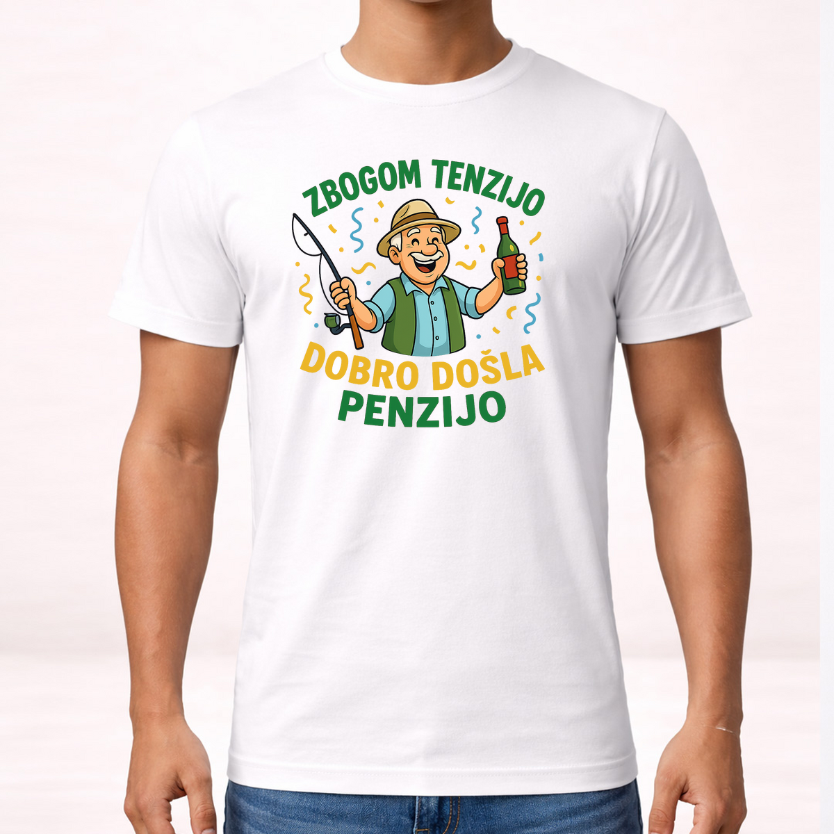 Zbogom tenzijo dobro došla penzijo 3 - Majica – prikaz proizvoda sa printom